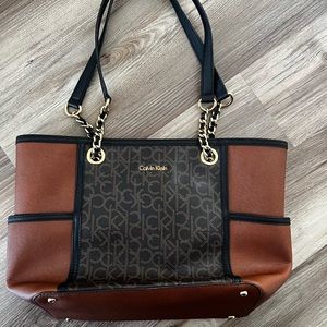 Calvin Klein Black & Brown Purse